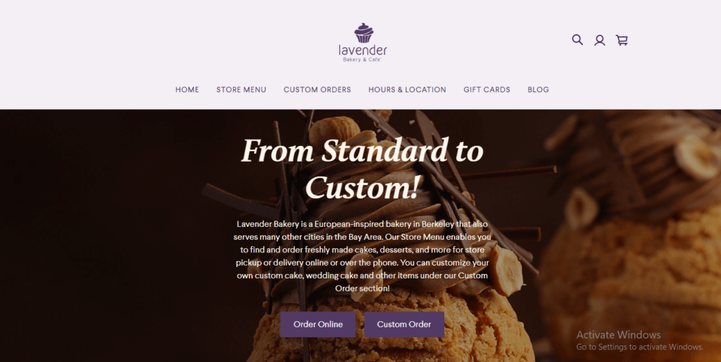 Homepage of Lavender Bakery & Cafe / 
Link: https://www.lavenderbakeries.com/