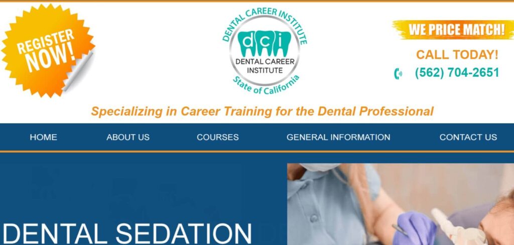 Homepage of Dental Career Insitute / dentalcareerinstitute.com
Link:
https://www.dentalcareerinstitute.com/