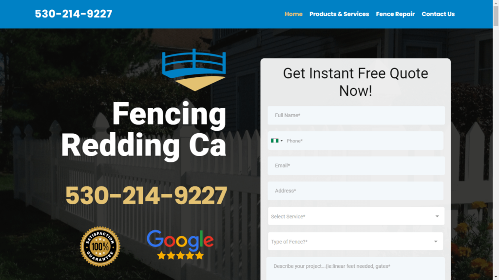 Homepage of Fencing Redding's Website / fencingreddingca.com