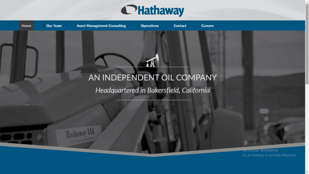 Homepage of Hathaway LLC's website / hathawayllc.com