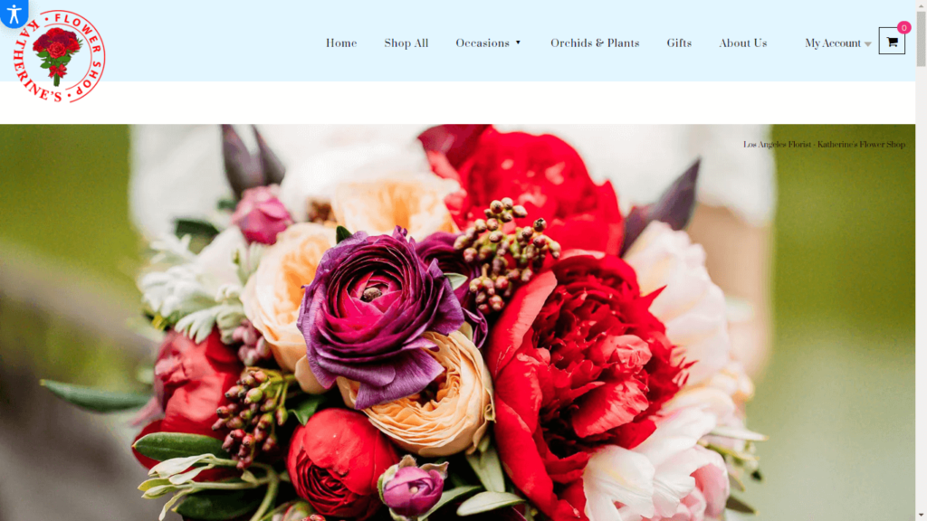 Homepage of Katherine's Flower Shop's Website / katherinesflowershop.com