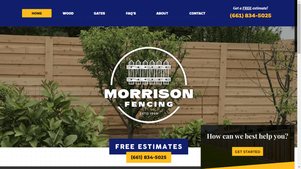Homepage of Morrison Fencing's Website / morrisonfencing.com