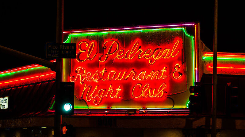 Exterior view of El Pedregal Nightclub / Flickr / Thomas Hawk
Link: https://flickr.com/photos/thomashawk/44302498345/ 