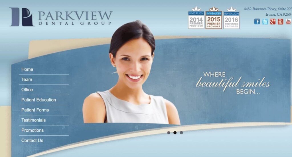 Homepage of Parkview Dental Group / parkviewdentalgroup.com
Link:
https://parkviewdentalgroup.com/