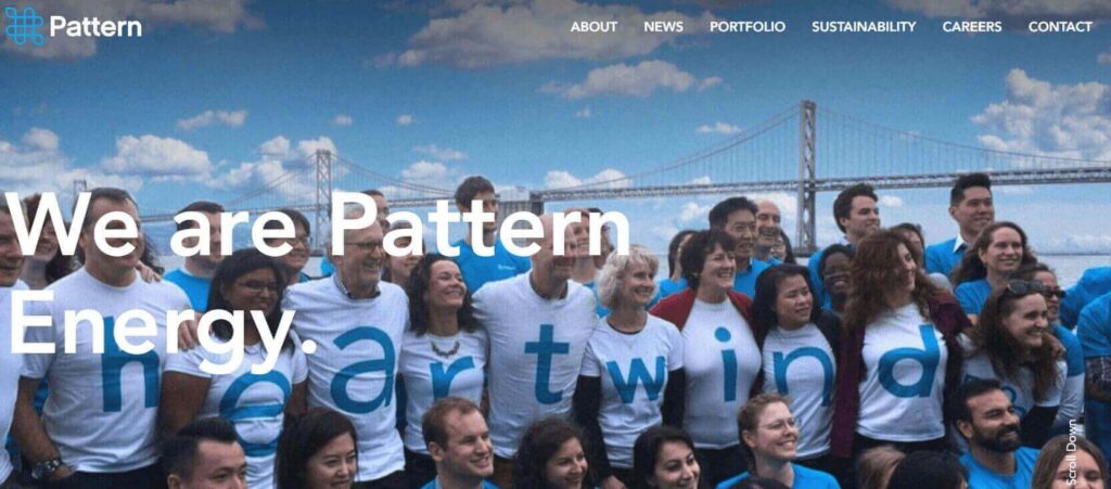 Homepage of Pattern Energy / patternenergy.com
Link:
https://patternenergy.com/