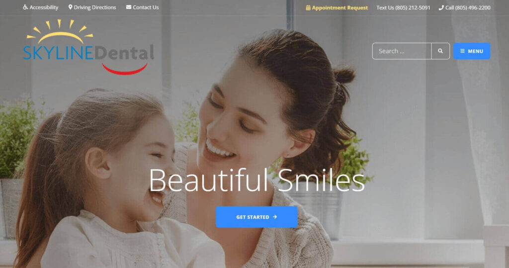 Homepage of Skyline Dental Dentist / skylinedental.com
Link:
https://www.skylinedental.com/