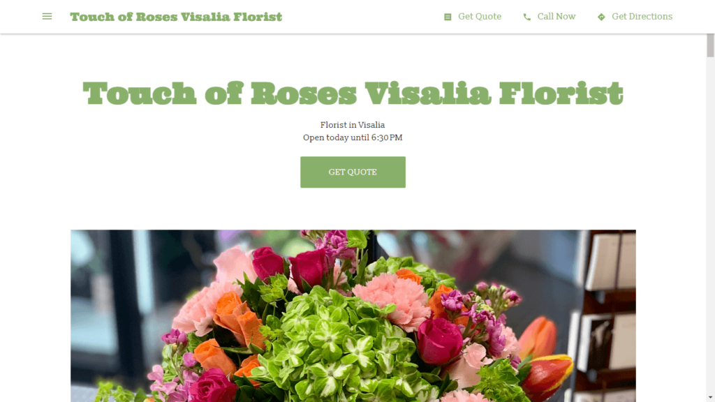 Homepage of Touch of Roses Visalia Florist's Website / touch-of-roses-visalia-florist.business.site