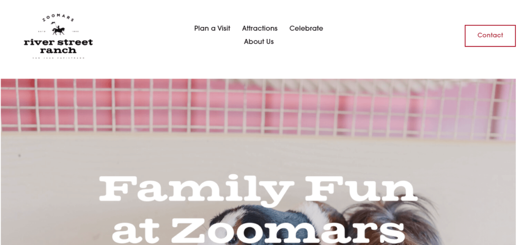 Homepage of Zoomars at River Street Ranch / 
Link: www.riverstreetranch.com