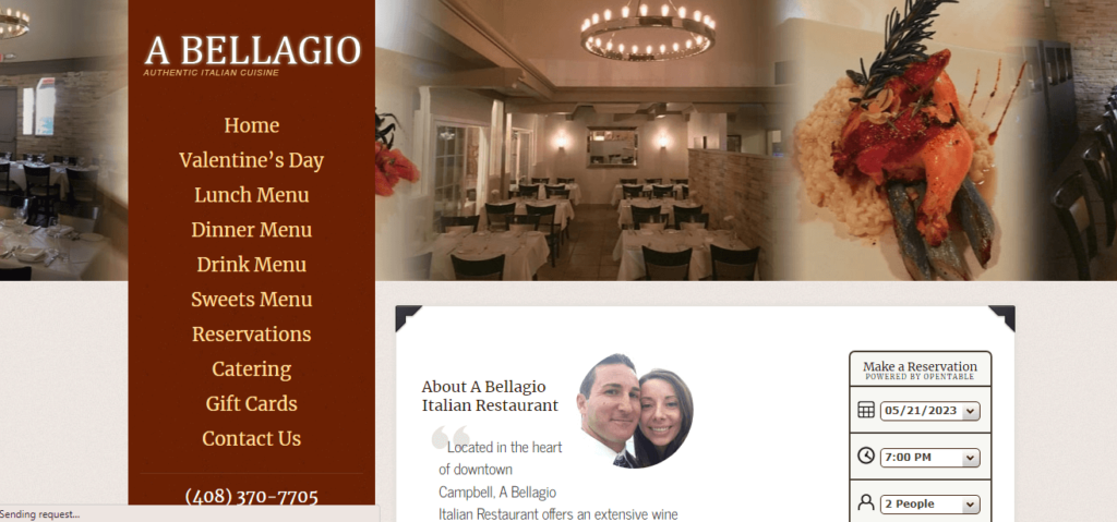 Homepage of A Bellagio / www.abellagio.com