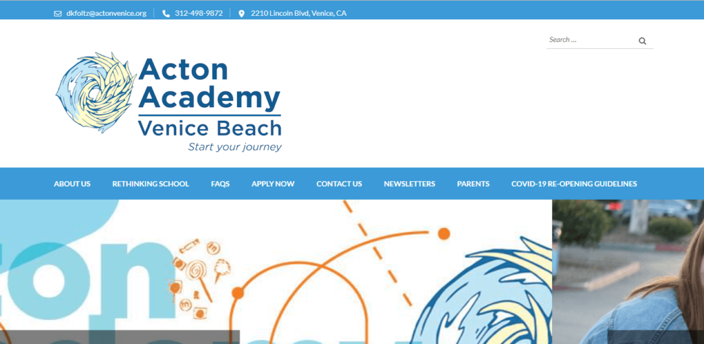 Homepage of Acton Academy / actonvenice.org