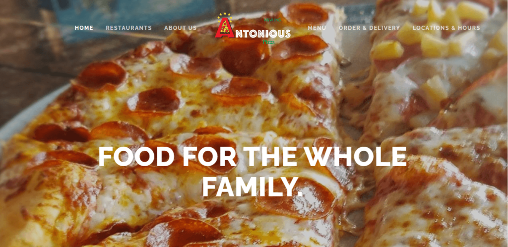 Homepage of Antonius Pizza / antoniouspizzanw.com