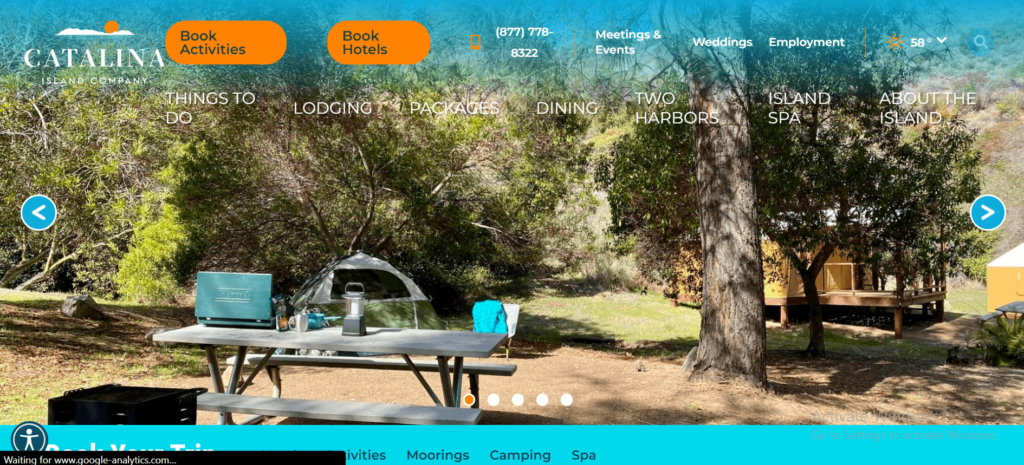 Homepage of Catalina Island Company / visitcatalinaisland.com