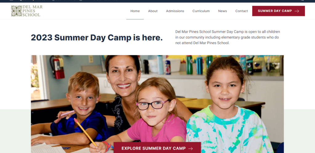 Homepage of Del Mar Pines School / delmarpines.com