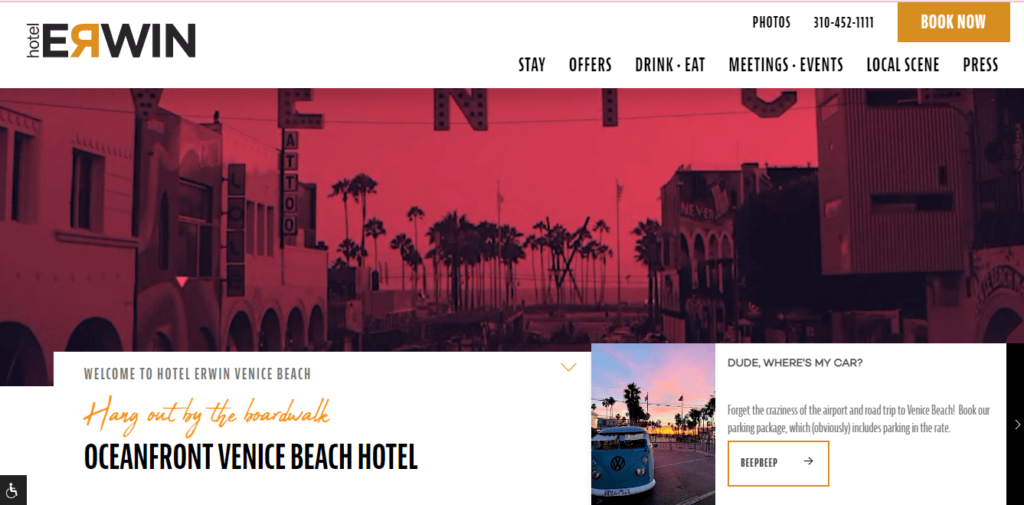 Homepage of Hotel Erwin / hotelerwin.com