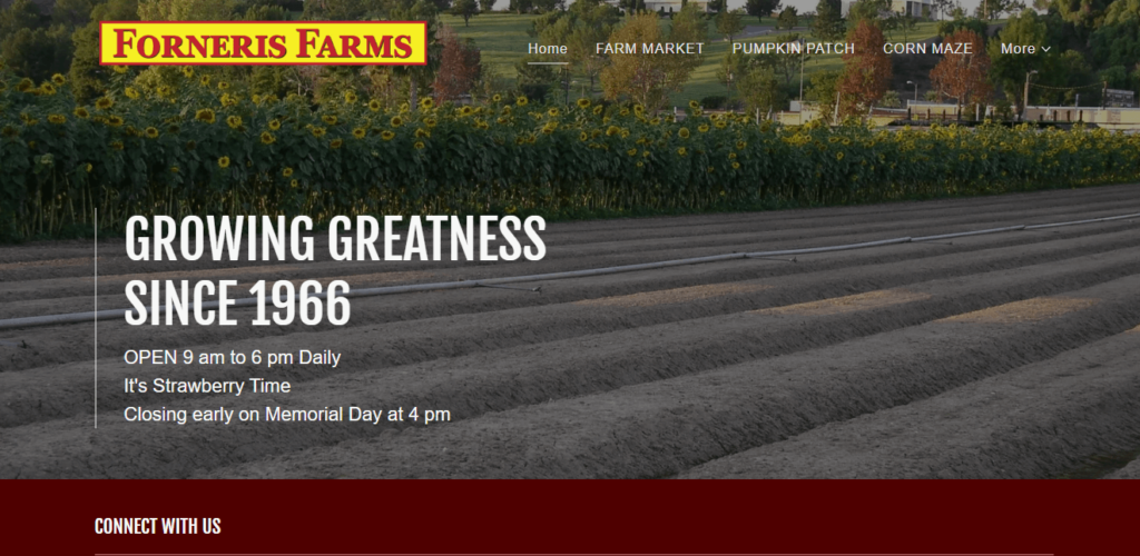 Homepage of Forneris Farm / fornerisfarms.com
