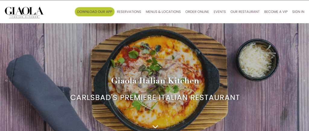 Homepage of Giaola's Italian Kitchen / www.giaolakitchen.com