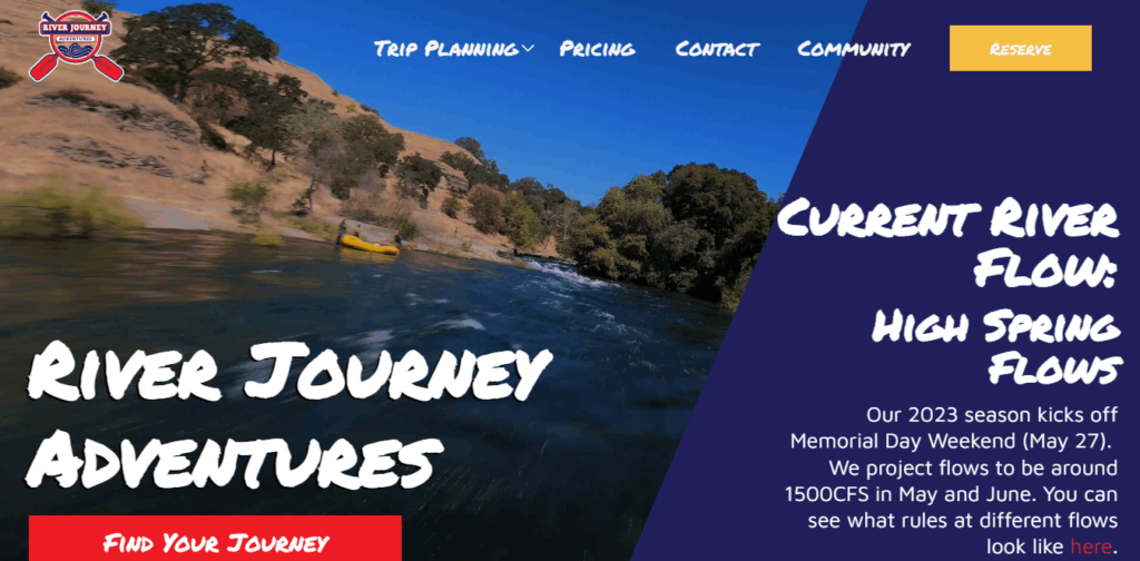 Homepage Of River Journey Adventures California Rafting / http://www.riverjourney.com/
Link: http://www.riverjourney.com/