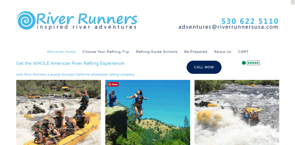 Homepage Of River Runners / https://www.riverrunnersusa.com/
Link: https://www.riverrunnersusa.com/