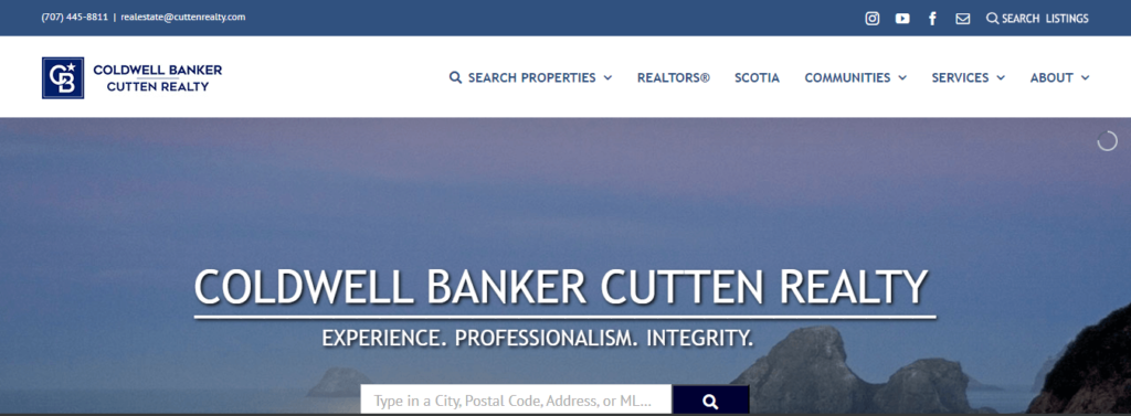 Homepage of Coldwell Banker Cutten Realty's website / cuttenrealty.com