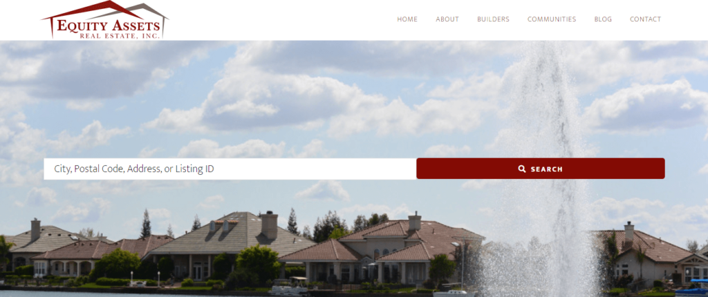 Homepage of Equity Assets Real Estate, Inc.'s website / equityassetsrealestate.com