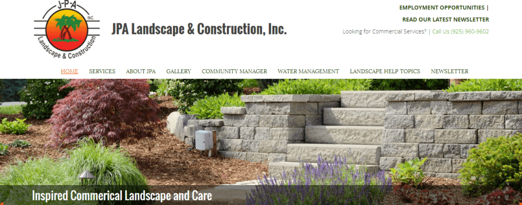 Homepage of JPA Landscape & Construction / jpalandscape.com