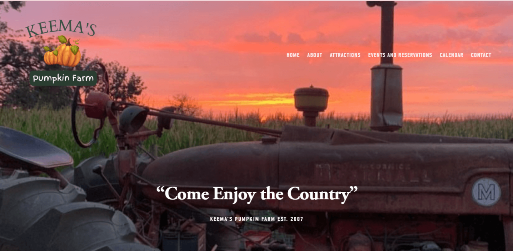 Homepage of Keema's Pumpkin Farms / keemaspumpkinfarm.com