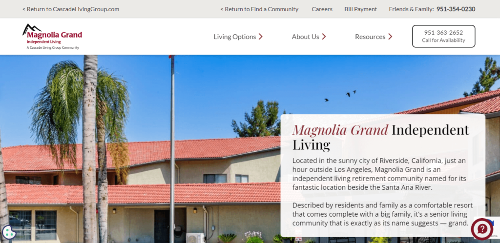 Homepage of Magnolia Grand / magnoliagrand.com 