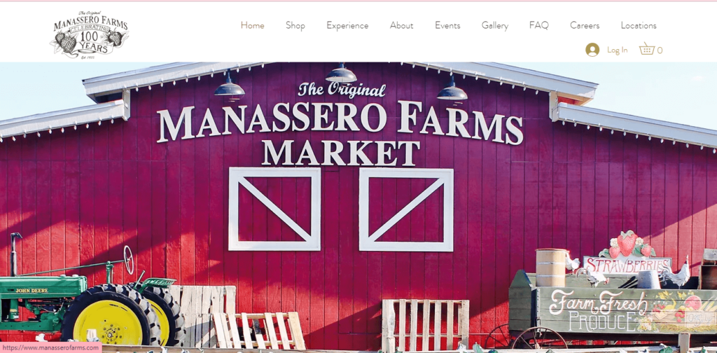 Homepage of Manassero Farms / manasserofarms.com