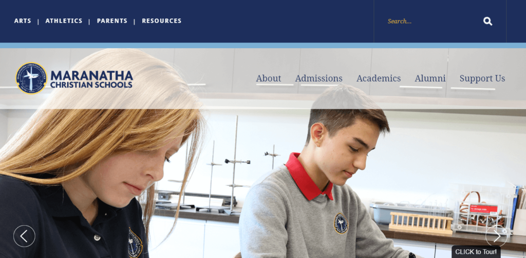 Homepage of Maranatha Christain School / maranathachristianschools.org