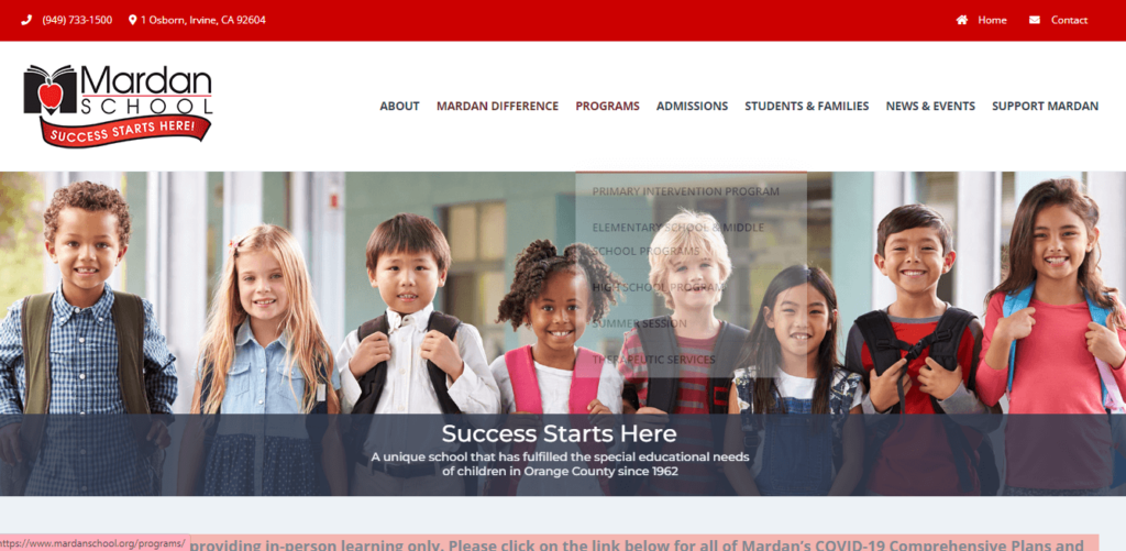 Homepage of Mardan School / mardanschool.org
