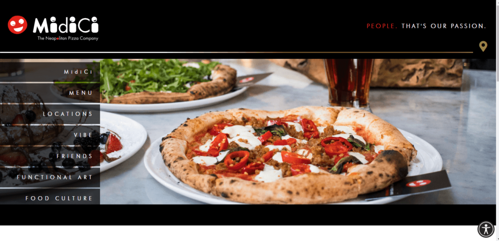 Homepage of MidiCi Pizza / mymidici.com