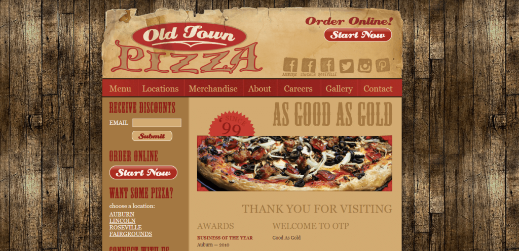 Homepage of Old Town Pizza / otpizza.net