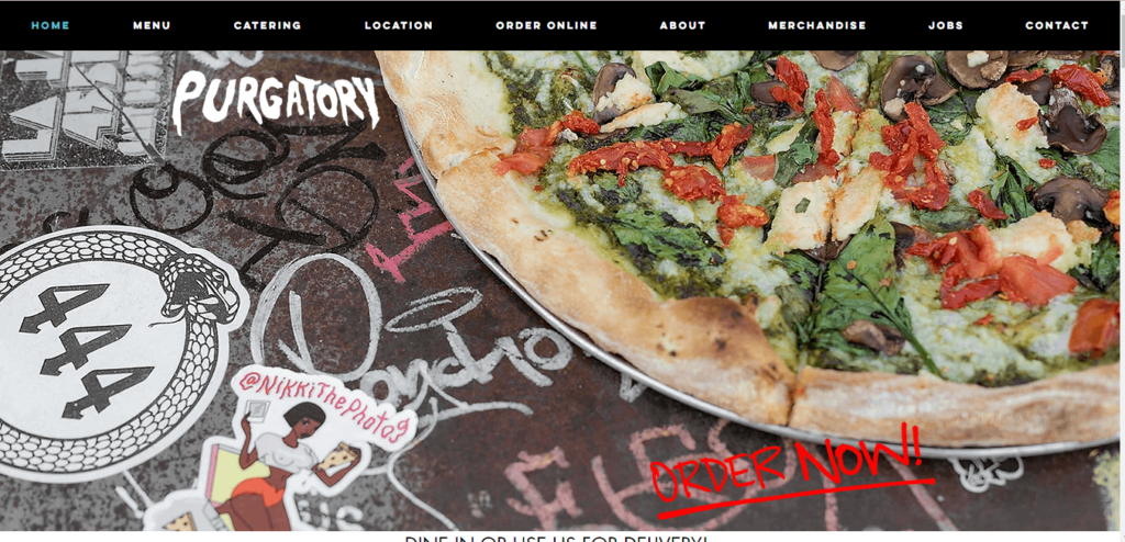 Homepage of Purgatory Pizza / eatpurgatorypizza.com