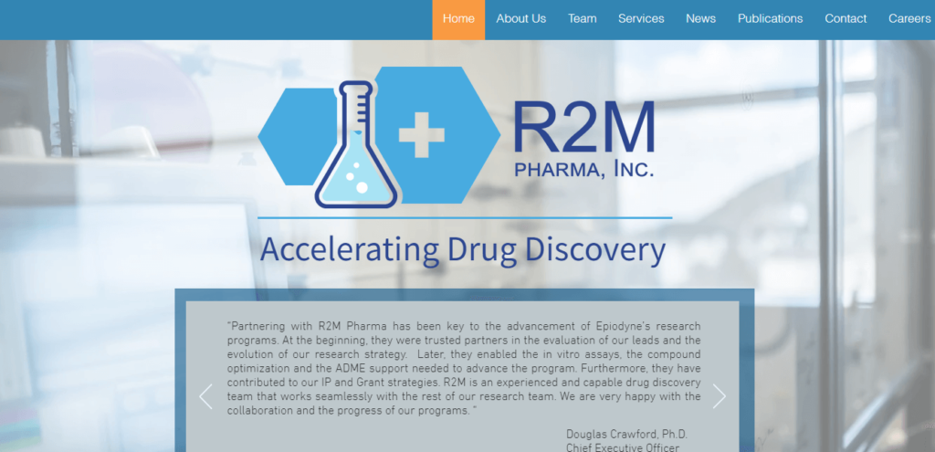 Homepage of R2M Pharma / r2mpharma.com