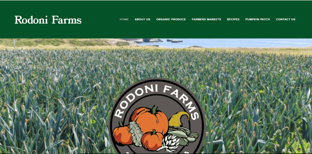 Homepage of Rodoni Farms / rodonifarms.com
