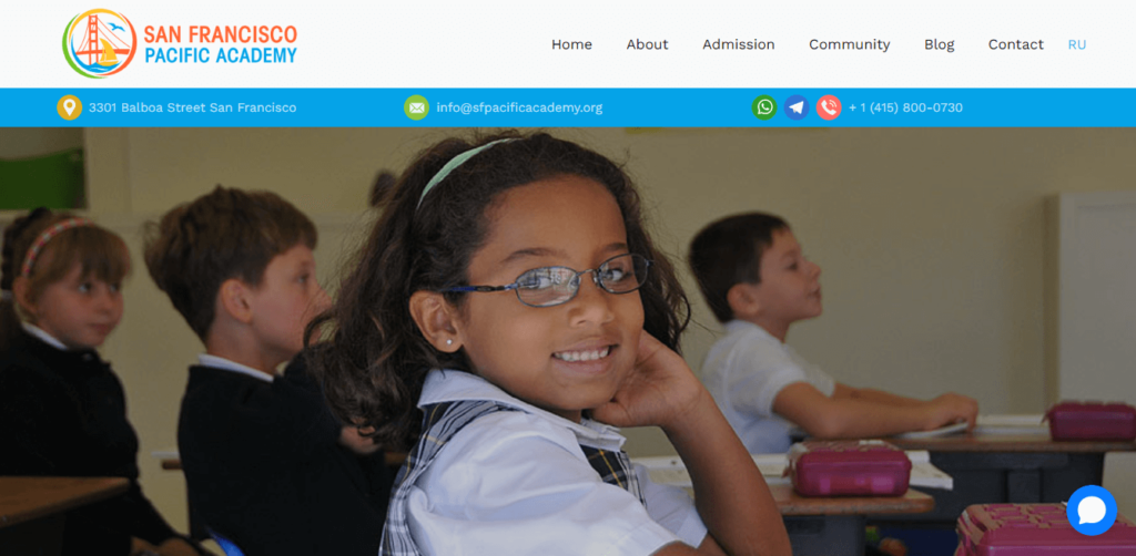 Homepage of San Francisco Academy / sanfranciscoacademy.org