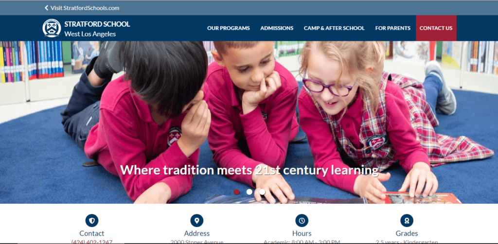 Homepage of Stratford School / stratfordschools.com