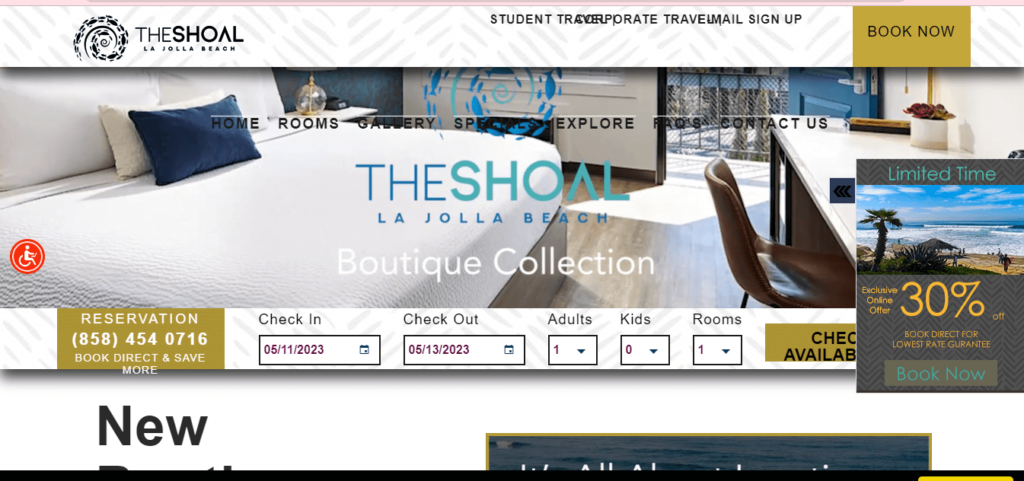 Homepage of The Shoal Beach / theshoallajolla.com