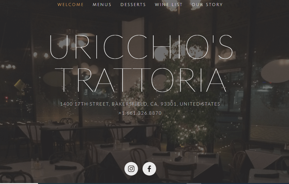 Homepage of Uricchio's Trattoria / www.uricchios.com