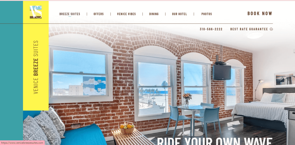 Homepage of Venice Breeze Suites / venicebreezesuites.com