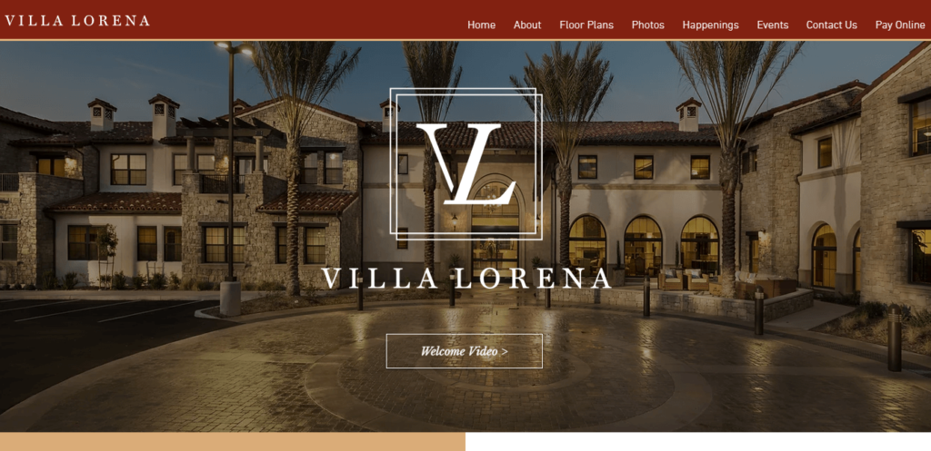 Homepage of Villa Lorena / villalorenaseniorliving.com