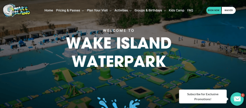Homepage of Wake Island Water Park / wakeislandwaterpark.com