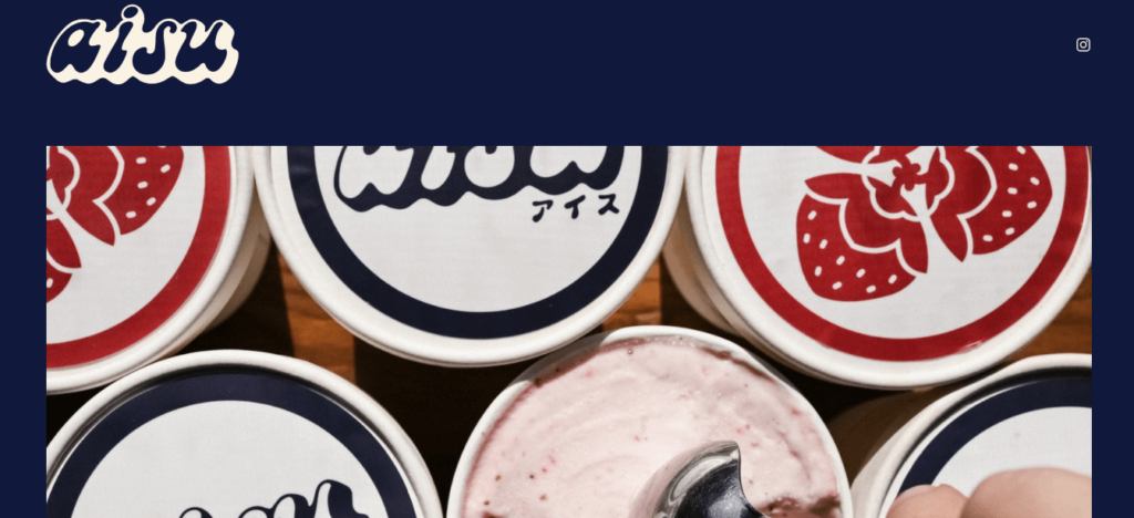 Homepage of Aisu Creamery / www.aisucreamery.com