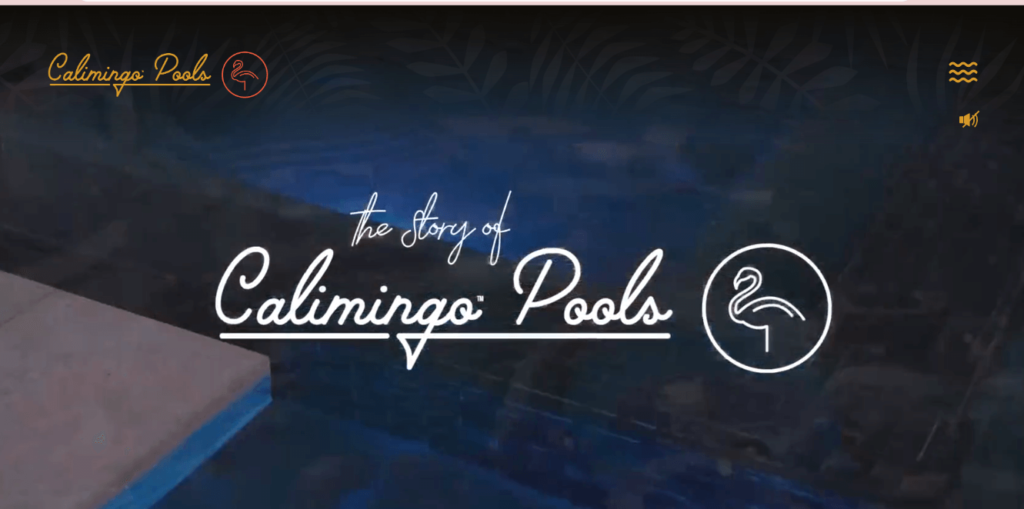 Homepage of Calimingo Pools / calimingo.com