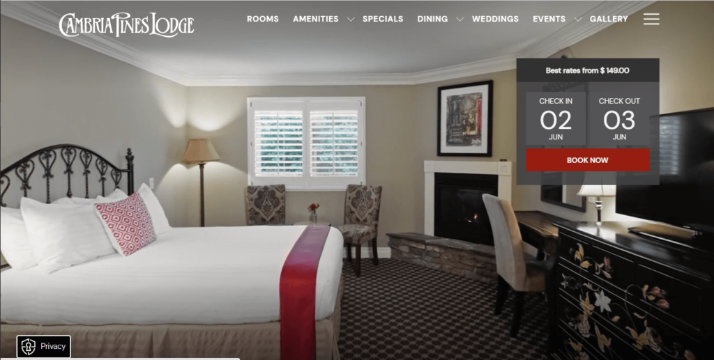 Homepage of Cambria Pines Lodge / https://www.cambriapineslodge.com/?y_source=1_MzA0NTg5NTgtNzE1LWxvY2F0aW9uLndlYnNpdGU=

