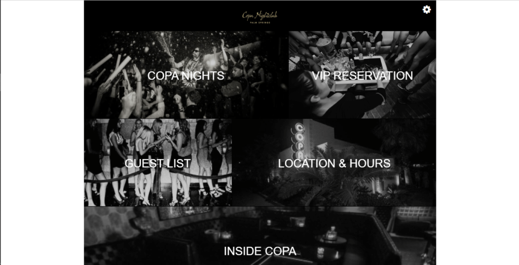 Homepage of Copa Nightclub / https://apps.copapalmsprings.com
