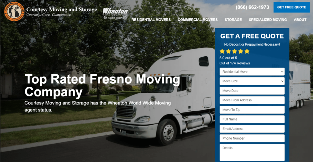 Homepage of Courtesy Moving & Storage / https://www.courtesymoving.com
