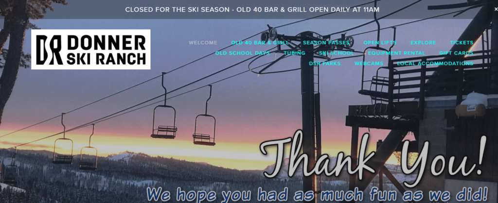 Homepage of Donner Ski Ranch Resort / donnerskiranch.com