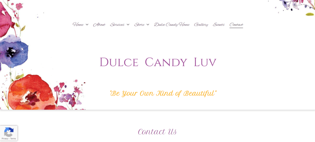 Homepage of Dulce Candy Luv / dulcecandyluv.com