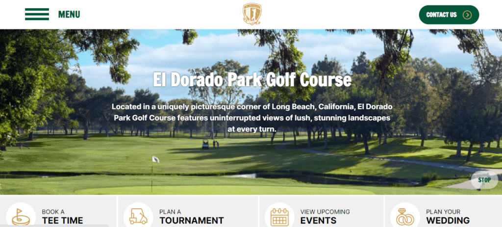 Homepage of El Dorado Park Golf Course /
Link: eldoradoparkgc.com